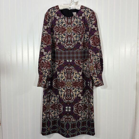 Chico's Dresses & Skirts - CHICO'S Womens Sz 3 (16/18) Multicolored Medallion Print Sheath Dress Lined Ikat